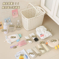 Portable Shower Caddy Basket for Bathroom Dormitory, Quick-Dry Storage Tote with Wet/Dry Separation