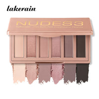 Lakerain Mini 6-Color Eyeshadow Palette Matte Shimmer Easy to Blend Long-lasting