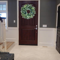 Large White Eucalyptus Wreath for Door Decor, Rustic American Wedding Hanging Ornament