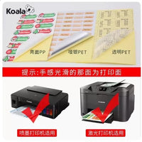 A4 Inkjet PP Synthetic Paper Matte Glossy Vinyl Label Sticker Waterproof