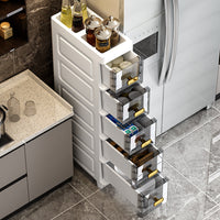 Slim Bathroom Storage Cabinet with Drawers - Multi-layer Kitchen Gap Organizer