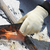 Aramid Heat Resistant Gloves for Industrial Welding, Firefighting, and Steelmaking - Thickened, Extended, Cut-Resistant