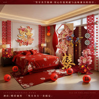 Chinese Wedding Room Decor Kit for Bridal Chamber and Living Room