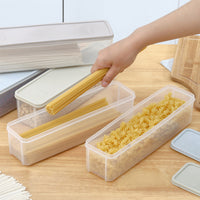 Rectangular Noodle Storage Box with Lid for Spaghetti and Grains, Kitchen Food Container