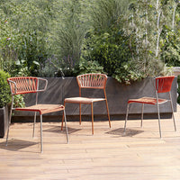 Rattan Weave Outdoor Dining Chair for Balcony Patio Garden Hotel