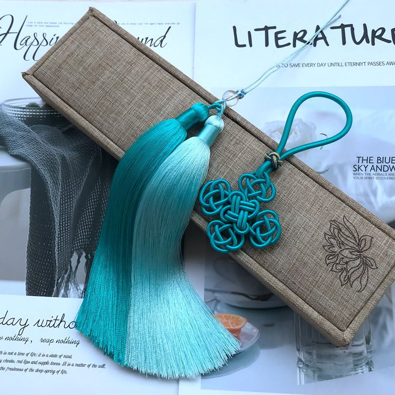Chinese Knot Tassel Ornament with Four Coins for Festive Decoration and Gifts