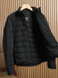 Men's Lightweight Warm 90% Duck Down Quilted Stand Collar Puffer Jacket