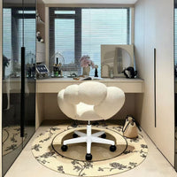 Luxury Vanity Chair with Backrest, Adjustable Swivel Desk Chair for Study and Office