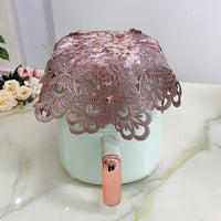 Versatile Lace Fabric Dust Cover for Air Fryer Rice Cooker Microwave Oven Washing Machine