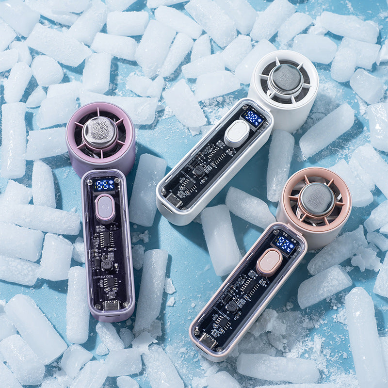 2026 High-Speed Handheld Mini Fan with USB, Strong Airflow, Quiet Digital Display, Portable Cooling Fan