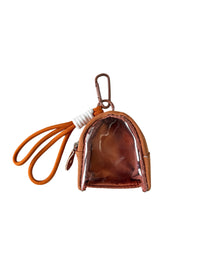 Cartoon Transparent Mini Bag Keychain for Earphones & Small Items