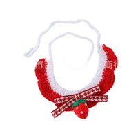 Hand-Knitted Pet Collar Scarf for Cats & Small Dogs