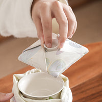 Brocade Gaiwan Lid Protective Cover for Tea Ceremony Accessories