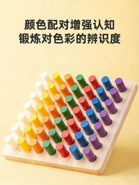 Montessori Sensory Stick Sorting Toy for Early Education Color Recognition and Fine Motor Skills Training