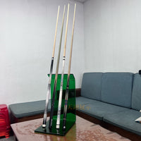 Acrylic Billiard Cue Rack Stand for 4 Cues, Transparent Tabletop Display Holder