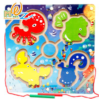 Magnetic Bead Maze Puzzle Toy for Toddlers, Educational Logic Game for Early Development