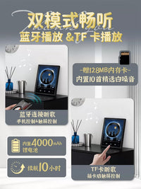 Rotating Record Player Bluetooth Speaker with Ambient Light, Touch Control, High-Fidelity Sound, TF Card Support
