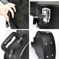 Acoustic Guitar Hardshell Case for 38/39 Inch Guitars, Thickened Plush Lined, Waterproof, Travel-Friendly
