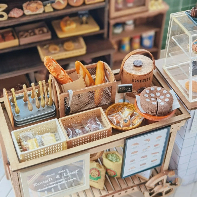 Dollhouse Miniature Hollow Wooden Frame Iron Mesh Storage Box Model Accessory