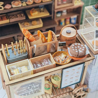 Dollhouse Miniature Hollow Wooden Frame Iron Mesh Storage Box Model Accessory