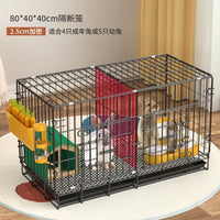 Large Rabbit Cage Guinea Pig Hutch with Automatic Waste Cleaning System