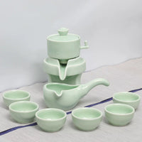 Jubao Tang Lazy Stone Mill Tea Set with Rotating Water Outlet, Automatic Filtering, Anti-scalding Teapot and Cups