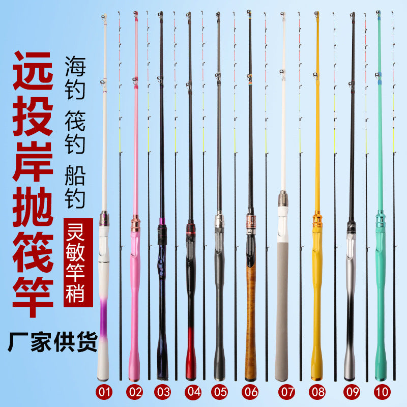 Solid Tip Raft Fishing Rod for Shore and Sea Raft Fishing, 1.8m/2.1m Casting Rod