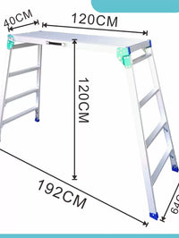 Portable Aluminum Alloy Ladder Stool for Home Use, Car Washing, Decoration, and Work Platform
