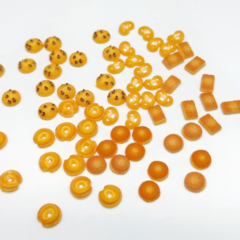Miniature Simulation Cookie Resin Charms for DIY Crafts and Nail Art