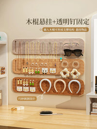 Wall-Mounted Felt Board Jewelry Organizer for Earrings, Necklaces, and Bracelets