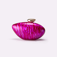 Transparent Acrylic Bullet Clutch Bag for Women, Fashion Evening Handbag