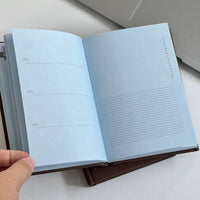 A6 Hardcover Notebook, Minimalist Korean-style Planner and Journal for Students, Daily Schedule and Notes