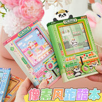 Pixel Parkour Mini Portable Notebook for Students and Girls, Decompression Stationery