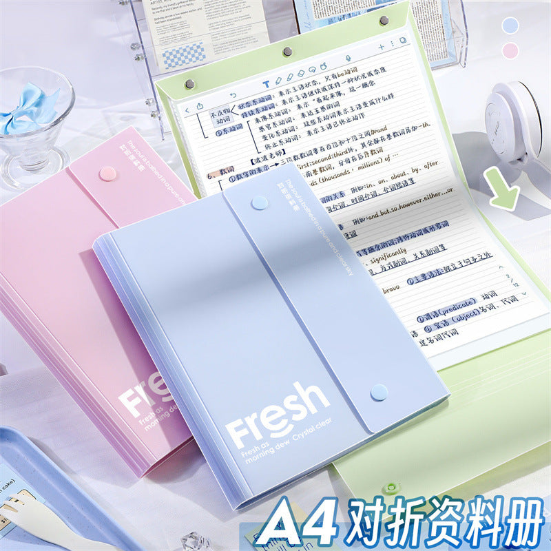 A4 Foldable Document Folder for Students, Portable Multi-Color File Organizer with Large Capacity