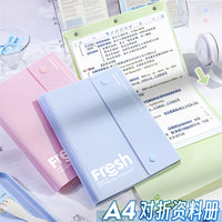 A4 Foldable Document Folder for Students, Portable Multi-Color File Organizer with Large Capacity