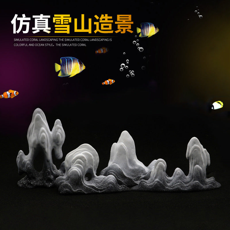New Chinese Zen Mountain Aquarium Ornament