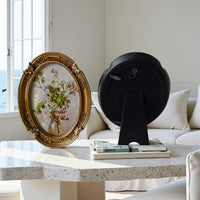 European Retro Carved Resin Photo Frame for Wall or Tabletop Display