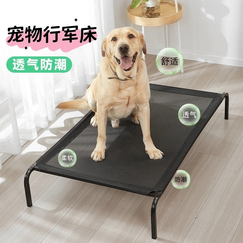 Elevated Pet Cot for Dogs and Cats, Breathable Indoor/Outdoor Pet Bed for All Seasons