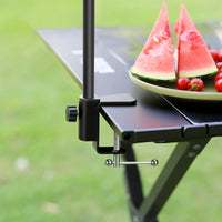 Outdoor Camping Light Stand Portable Telescopic Aluminum Alloy Pole with Base and Storage Bag