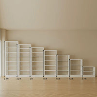 Yuzheng Narrow Steel Bookshelf for Living Room, Space-Saving Multi-Height Library Bookcase