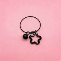 Acrylic Star Bell Keychain with Steel Wire Ring for Bags
