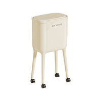 Tall Kitchen Living Room Trash Can with Lid and Wheels, Large Capacity, No Bending Required