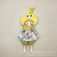 BJD Doll Clothes Set for 1/8 1/12 OB11 Dolls, 16cm Doll Dress & Pants Outfits