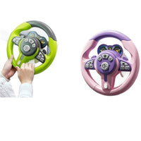 Kids' Interactive Steering Wheel Toy for Car Backseat, Multifunctional Learning Machine with Music and Lights