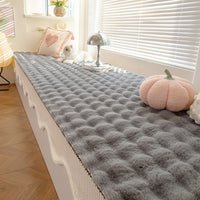 Irregular Plush Bay Window Cushion, All-Season Decorative Mat for Balcony & Bedroom