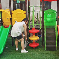 Kids Outdoor Climbing Disc for Playground Slide, Plastic Step Ladder Accessory