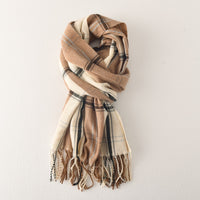 Plaid Korean Style Couple Scarf Thickened Warm Neck Warmer for Autumn Winter