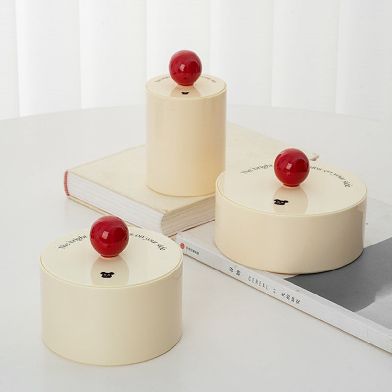 Nordic Ins Style Spherical Jewelry Box with Lid, Multi-layer Ring Earring Small Item Storage Organizer