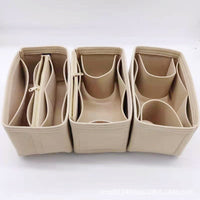 Yongteng Felt Cosmetic Organizer Bag Large Capacity Travel Portable Insert Pouch