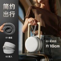 U-Shaped Travel Neck Pillow with Storage Box, Hooded or Non-Hooded Options